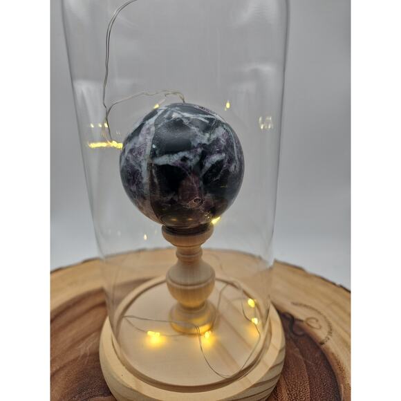 Amethyst Sphere With Case 60mm - Picture 4 of 9